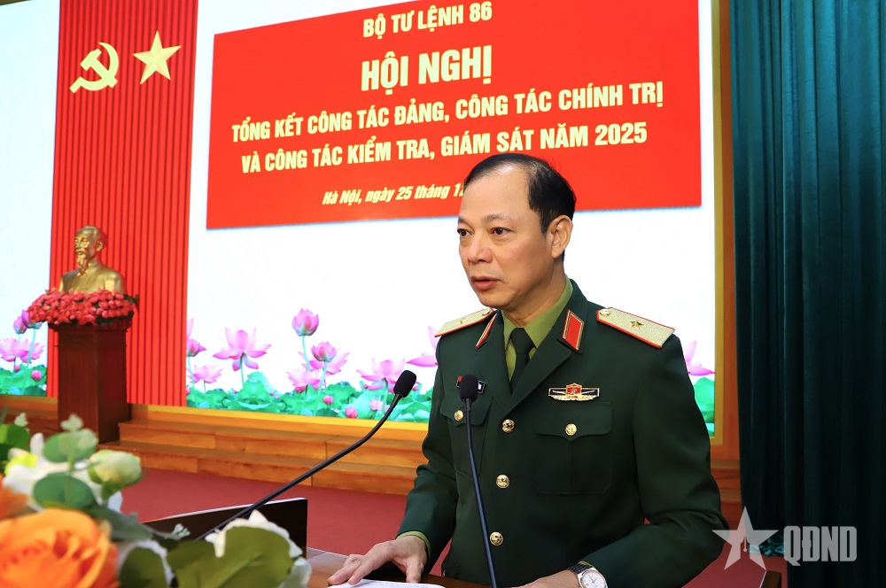 Bộ tư lệnh 86 tổng kết công tác Đảng, công tác chính trị và công tác kiểm tra, giám sát năm 2025